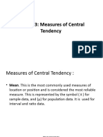 Lesson 3 Measures of Central Tendency Power Point