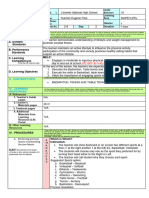 Q1 COT LESSON PLAN FOR MAPEH 10 PHYSICAL EDUCATION (Active Recreation Sports) by Teacher Eugene