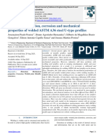 Analysis of Distortion, Corrosion and Mechanical Properties of Welded ASTM A36 Steel U-Type Profiles