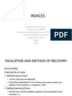 Escalation and Price Indices ESB 450