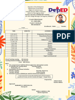 Class Program of Grade 3 2023 2024 FIN