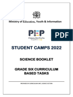 Student Camps 2022 - Grade 6 Science Curriculum Based Test Booklet