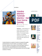 GuruKripa - Varaha Mantra - Tantrokt Mantra - Get Your Home Quickly