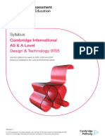 Syllabus: Cambridge International AS & A Level Design & Technology 9705