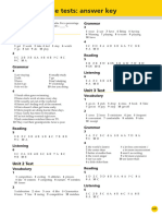 Pre-Intermediate Unit Tests Answerkey