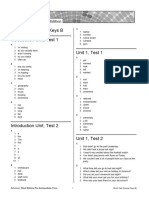 Sol3e Preint Short Test Answer Keys B