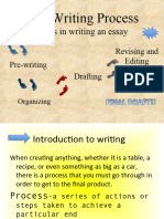 The Writing Process: Steps in Writing An Essay