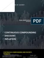 The Time Value of Money Continuous Compounding Discount Inflation