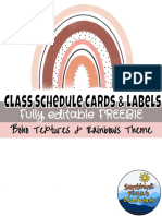 BohoThemedScheduleCardsandLabelsClassroomDecorFreebie 1