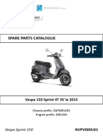 VESPA VESPA SPRINT 150 4T 3V IE 2015 Spare Parts Catalogue