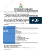 Cracker or Storage of Explosive Material License - User Manual For Kiosk Ver 1