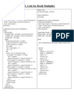 Booth Multiplier VHDL Code