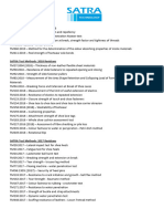 SATRA Test Methods - Revisions 2016-2019