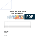 Final Documentation-Customer Information System Dem