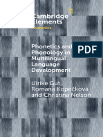 Phonetics and Phonology in Multilingual Language Development