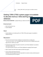 Getting - ORA-27106 - System Pages Not Available To Allocate Memory - While Starting Oracle Database. - Red Hat Customer Portal