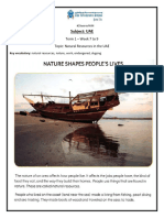 UAE SST Resource - Term 1 - Week 7 To 9 - Natural Resources in The UAE - Edited