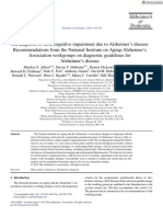 Article - "The Diagnosis of Mild Cognitive Impairment Due To Alzheimer's Diseases"