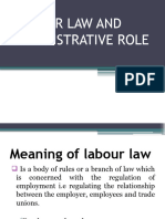 Labour Law and Administrative Role