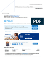 FWD Confirmation Order Number M762R5, Booking References Flight 6T46TS