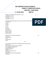 Class Test of Function Output