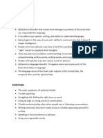 Aphasia and Dysphasia