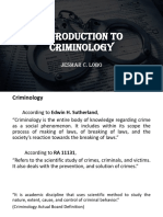 Introduction To Criminology Jesmar Lobo