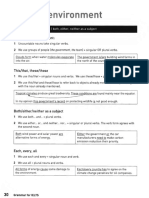 7 The Environment: Subject + Verb Agreement