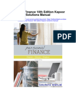 Personal Finance 10th Edition Kapoor Solutions Manual