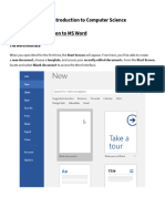 LAB 1 Introduction To MS Word