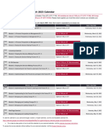 Management Essentials March 2023 Calendar