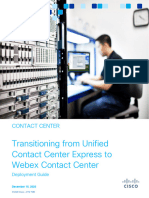 DEPLOYMENT CONTACT CENTER UnifiedCCX To WebexCC