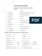 Metric Assessment