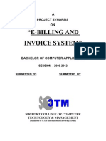 Ebilling and Invoice System - SYNOPSIS