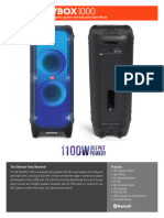 JBL PartyBox 1000 Spec Sheet English