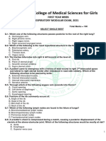 2021 Anatomy Respiratory Module BCQs