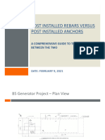 Post Installed Anchors Versus Post Installed Rebar