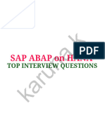 SAP ABAP On HANA - Top Interview Questions