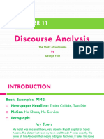 Eng 222 - Chapter 11 - Discourse Analysis