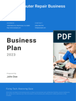 Computer Repair Business Plan Example 