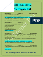 CS304 Quiz-3 by Vu Topper RM