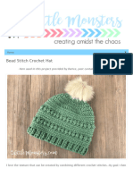 5 Little Monsters: Bead Stitch Crochet Hat