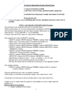 Last Minute Revision For IP Board Exam - MySQL