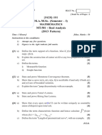 M.SC (Mathematics) 2013 Pattern