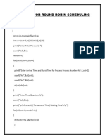 Program For Round Robin Scheduling