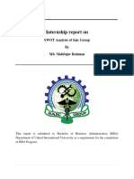 Intership Report On SWOT Analysis of Saic Group