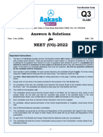 Code Q3 OLABH Qs Ans Solution NEET 2022