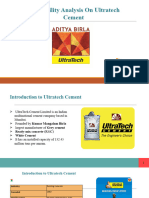 Profitability Analysis On Ultratech Cement: By, M.Praneeth Reddy 22397089