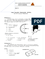 Thin-Walled Pressure Vessel - Sample Problems