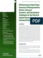 EPA Consensus Project Paper Accuracy of Photogrammetry Devices Intraoral Scanners and Conventional Techniques For The Full Arch Implant Impressions A Systematic Review